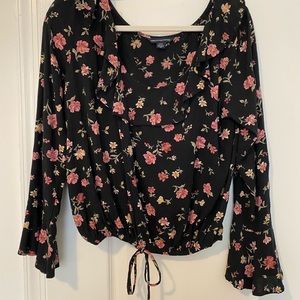 American Eagle blouse with tie.